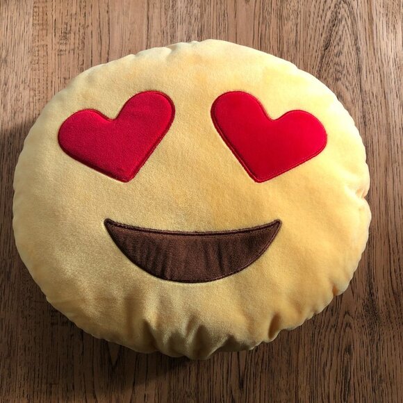 Emoji Valentine's Heart Eyes Pillow - Picture 2 of 5